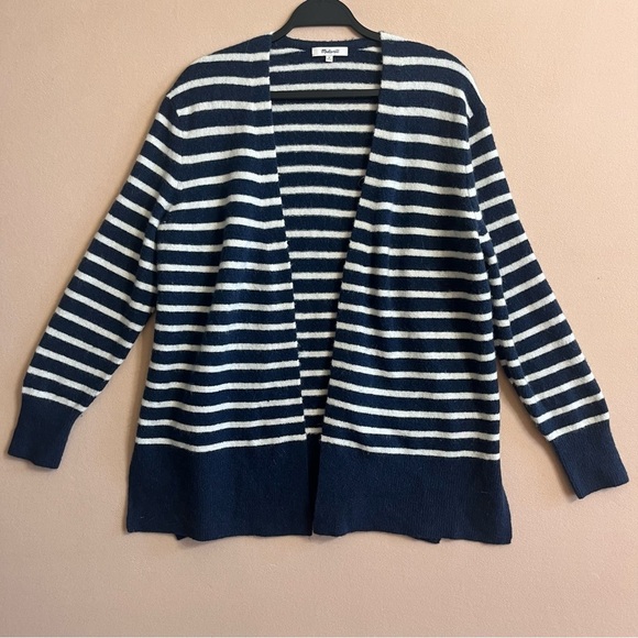 Madewell Merino Wool Alpaca Blend Cozy Walker Open Front Cardigan Coziest Yarn M - Picture 2 of 14